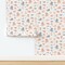 Whimsical Coastal Nautical Coral Orange Gray Gender Neutrall Simple Beach Ocean Seaside Custom Removable Wallpaper by Spoonflower Peel & Stick Wallpaper 2FT Wide